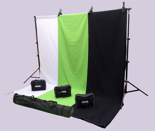 FONDO CROMA VERDE/BLANCA/NEGRA 3 X 3 